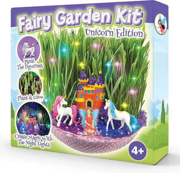 Light Up Unicorn Fairy Garden Kit | STEM Craft for Ages 4-12