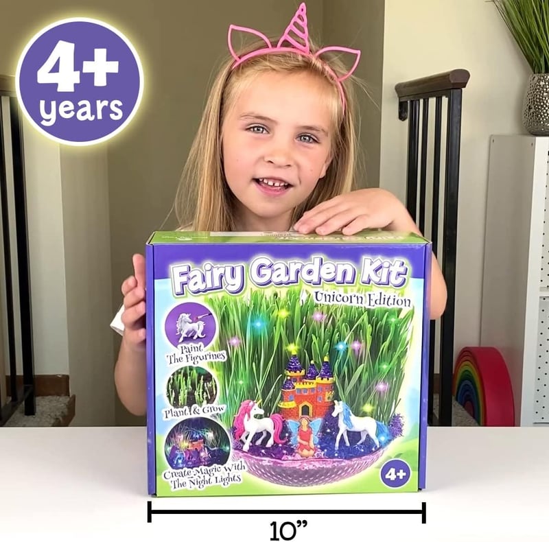 Light Up Unicorn Fairy Garden Kit | STEM Craft for Ages 4-12