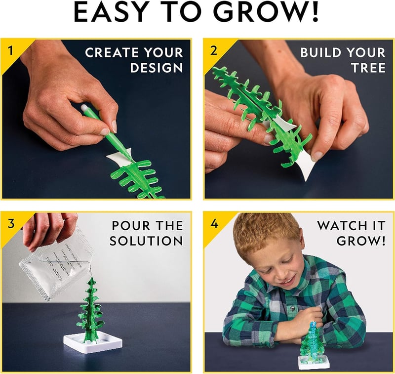 Crystal Growing Kit for Kids - Educational STEM Craft Ages 8-12