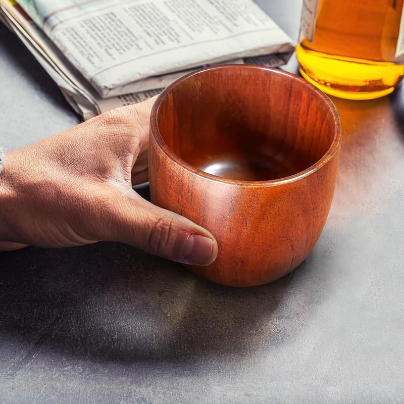 Personalized Wooden Bourbon Tumbler Set for Him