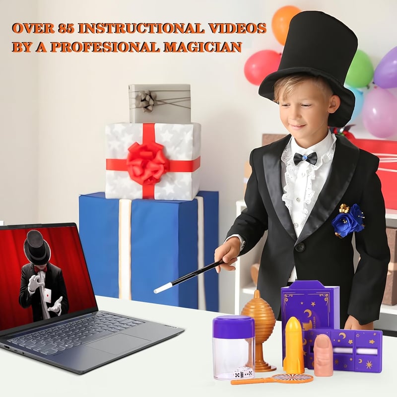 Fantasy Magic Tricks Set for Kids with Wand & Video Instructions