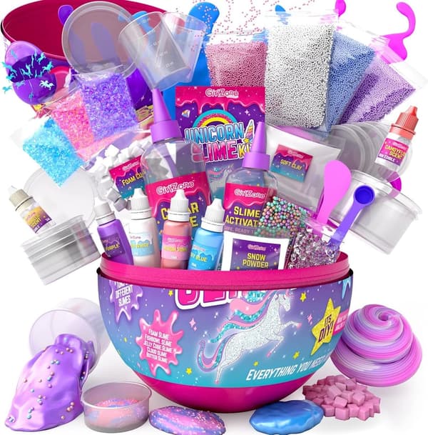 Easter Gift: Sparkly Unicorn Slime Kit for Girls 7-12