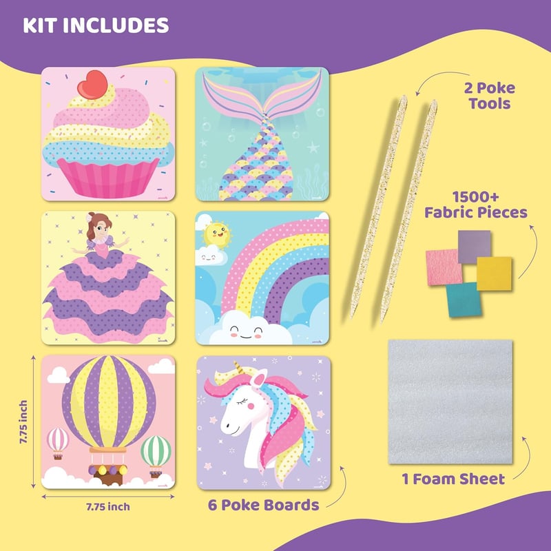 Mess-Free DIY Sewing Art - Unicorn & Mermaid Kits for Kids