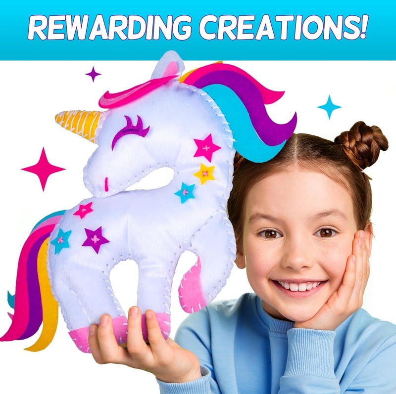 Magical Unicorn Sewing Kit for Girls 7+ - Create 5 Felt Animals
