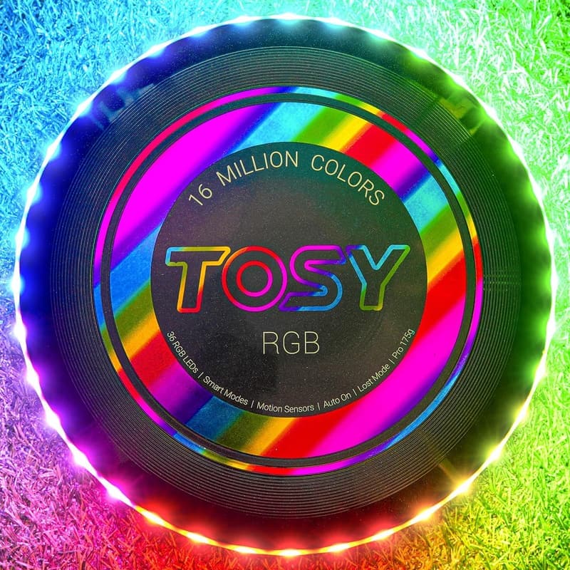 Rechargeable LED Frisbee with Smart Modes - Perfect for Birthdays & Camping