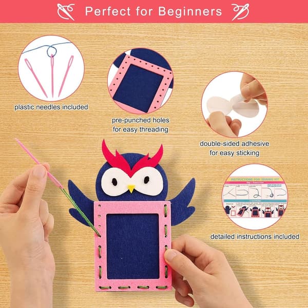 Kids' Beginner Sewing Kit for Ages 4-7 - Fun Felt Crafts