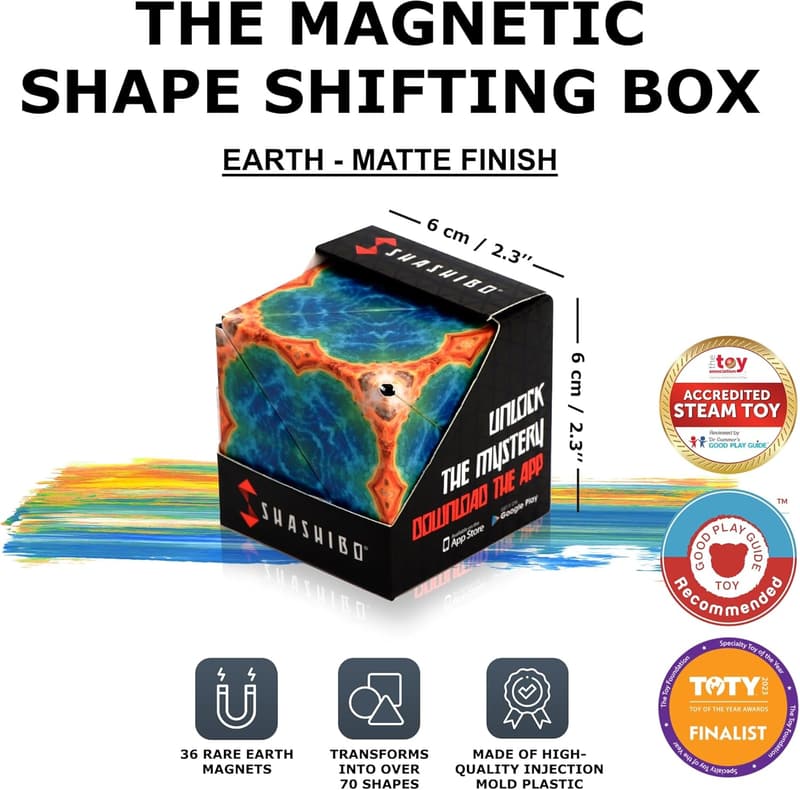 SHASHIBO Magnetic Fidget Cube - 70+ Shape Transformations