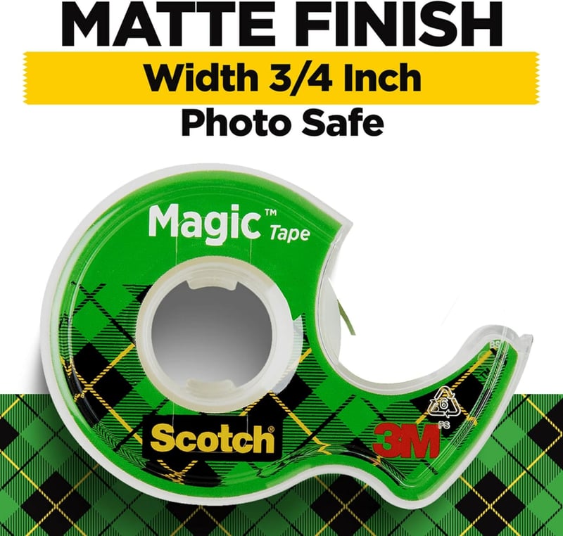 Scotch Magic Tape - 3 Dispenser Rolls, Invisible Clear Repair Tape
