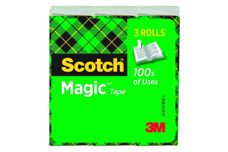 Invisible Scotch Magic Tape - 3 Rolls for Repairs, 1 x 2592 Inches