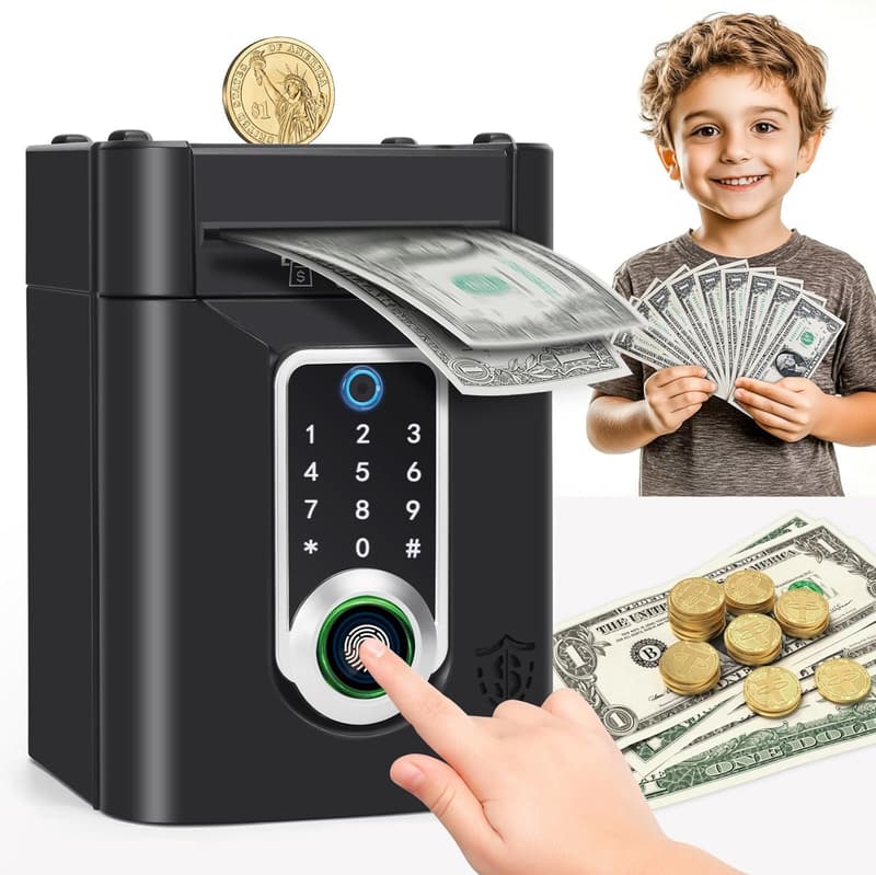 Electronic Fingerprint Piggy Bank for Kids - Birthday Gift