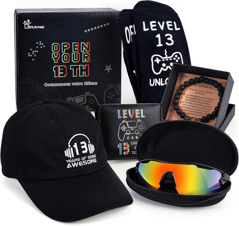13th Birthday Gift Box for Boys - Cool Graduation Ideas