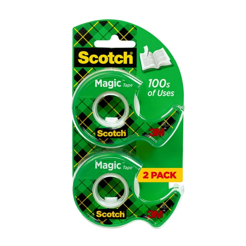 Invisible Scotch Magic Tape for Christmas Card Repair & Gift Wrapping, 2 Rolls