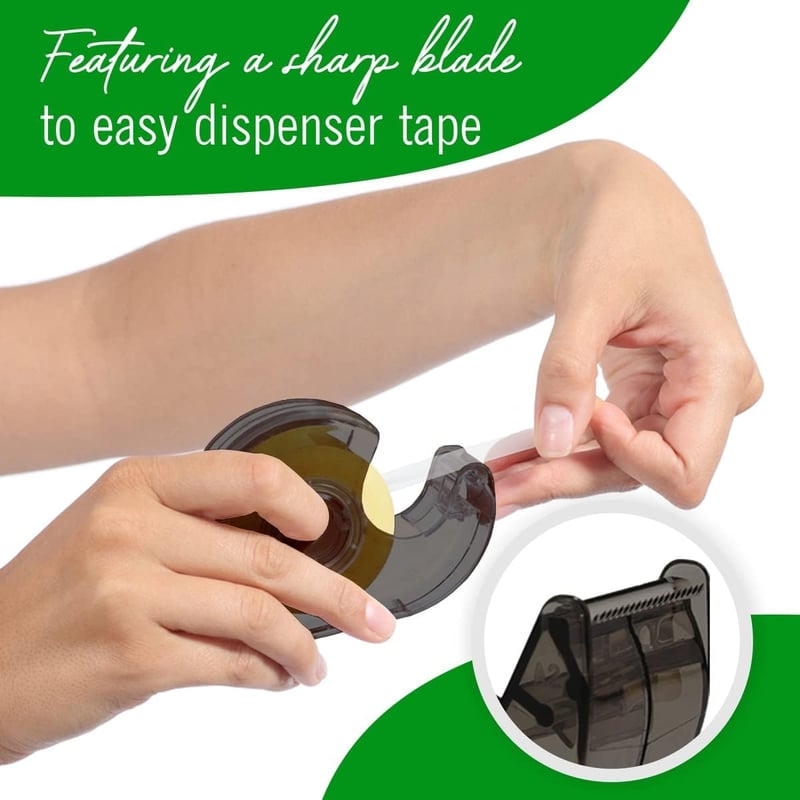 Writable Matte Gift Wrapping Tape Rolls with Refillable Dispenser