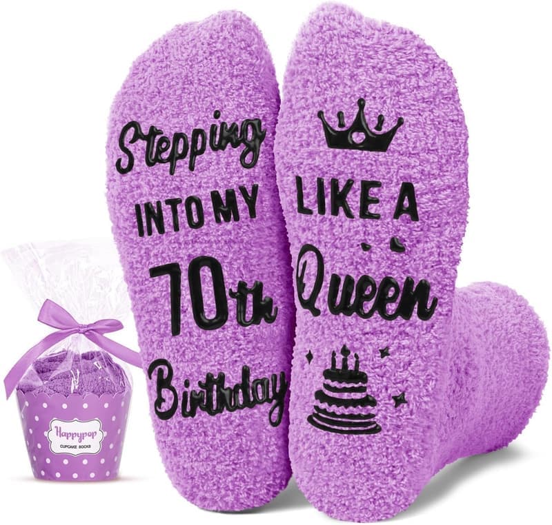 70th Birthday Gift Socks for Women and Men