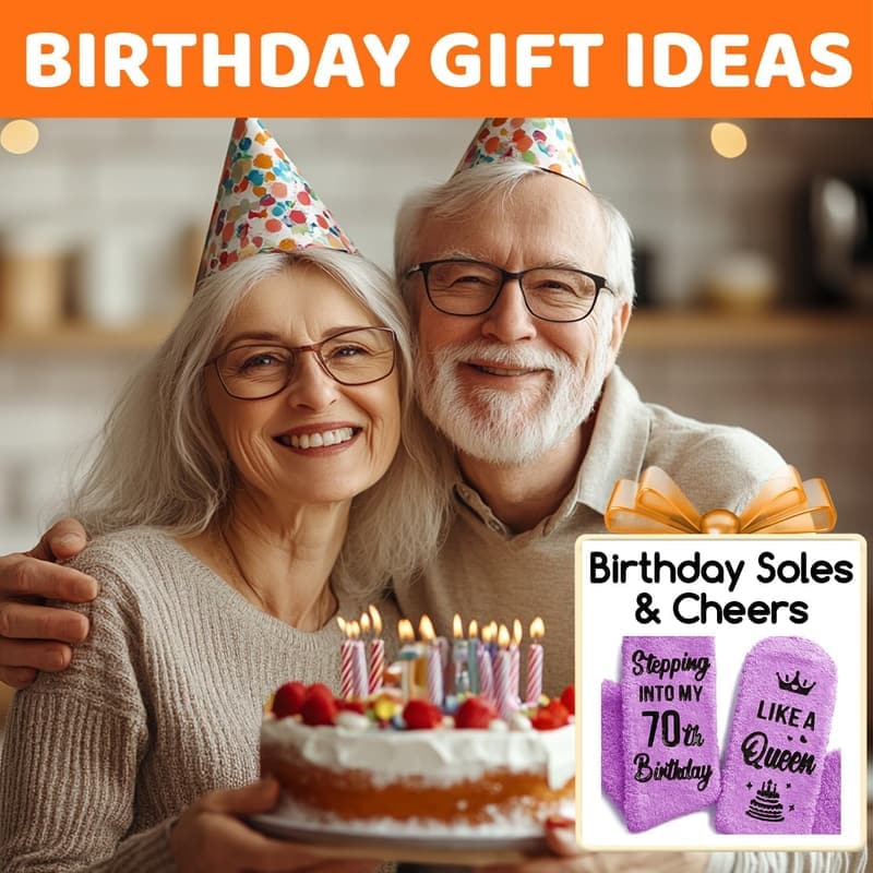 70th Birthday Gift Socks for Women and Men