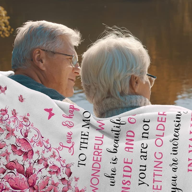 70th Birthday Blanket Gift for Women, 60