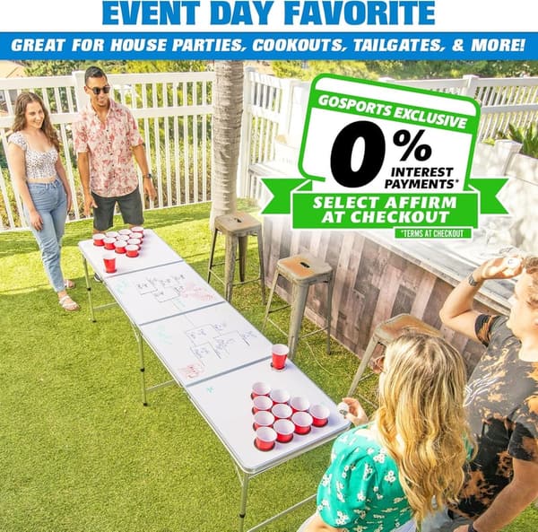 Portable Beer Pong Table - Customizable Dry Erase Surface