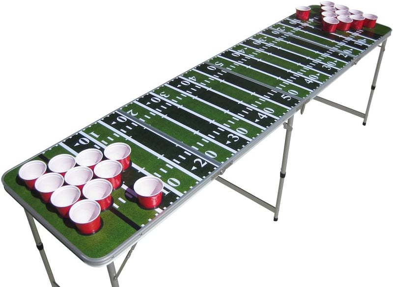 Football Field Game Pong Table with Cup Holes