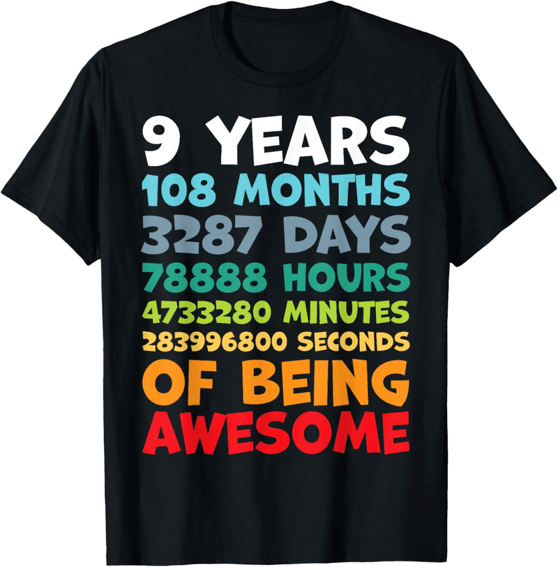 9th Birthday T-Shirt for Boys - Fun Party Decor