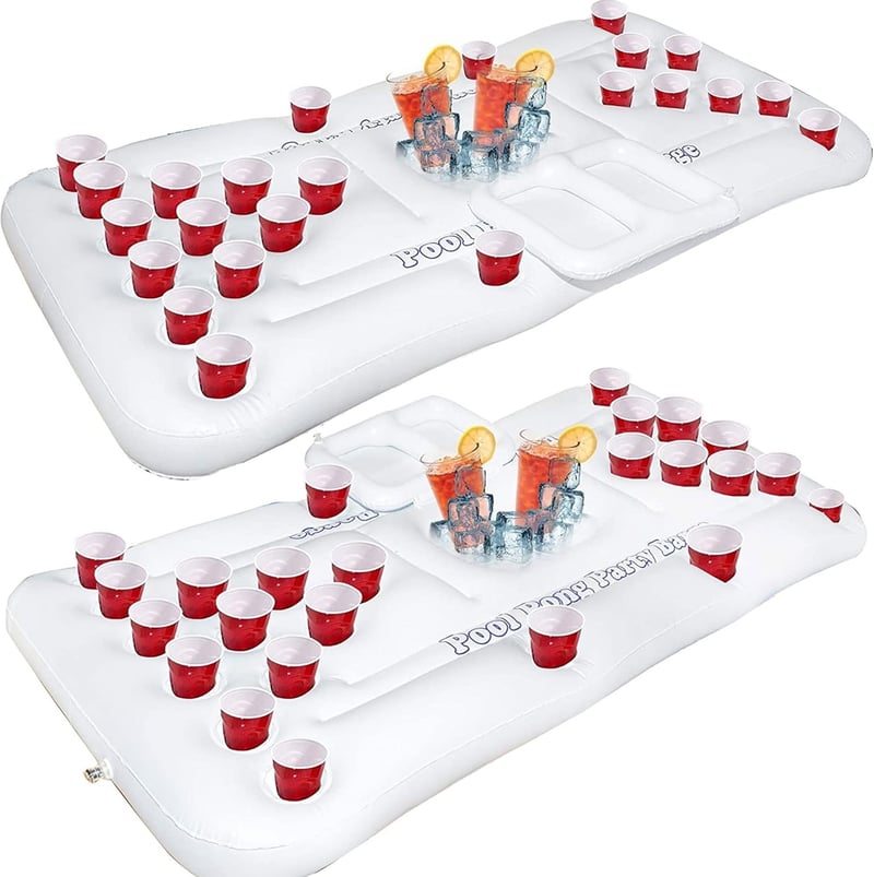 Inflatable Pong Game Table for Pool Parties, 6 FT