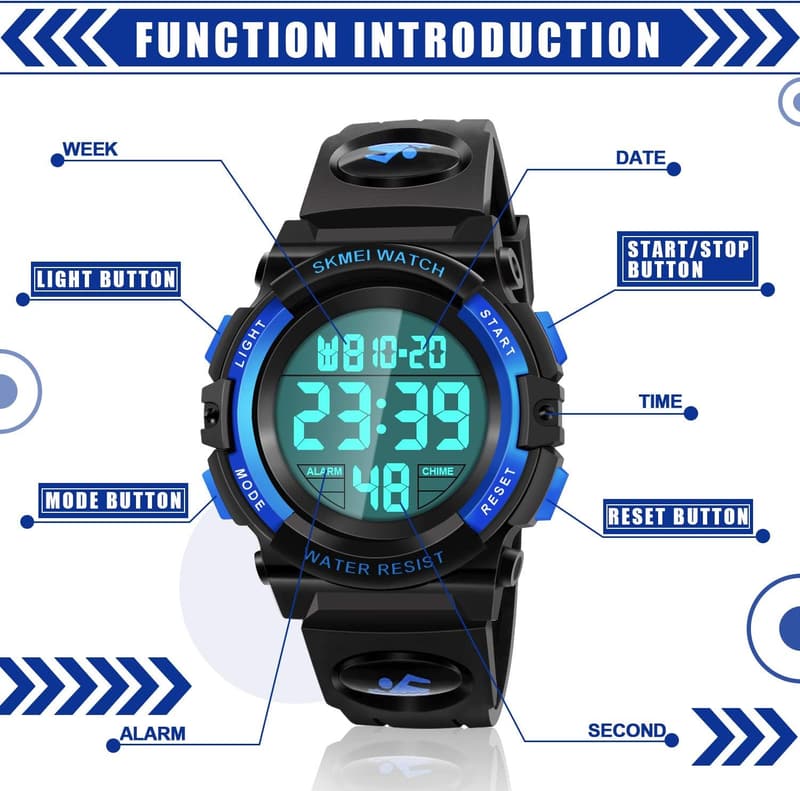 Kids Waterproof LED Digital Watch – Perfect Gift for Children