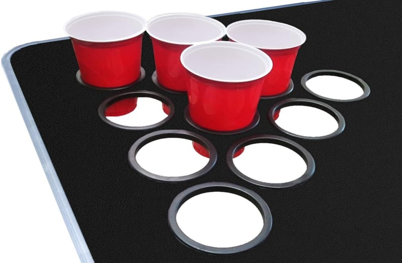 America Edition 8-Foot Professional Beer Pong Table with LED Lights