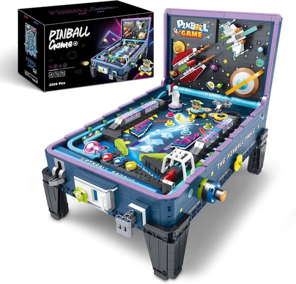 Pinball Machine Building Set - 2309-Piece Arcade Game Kit
