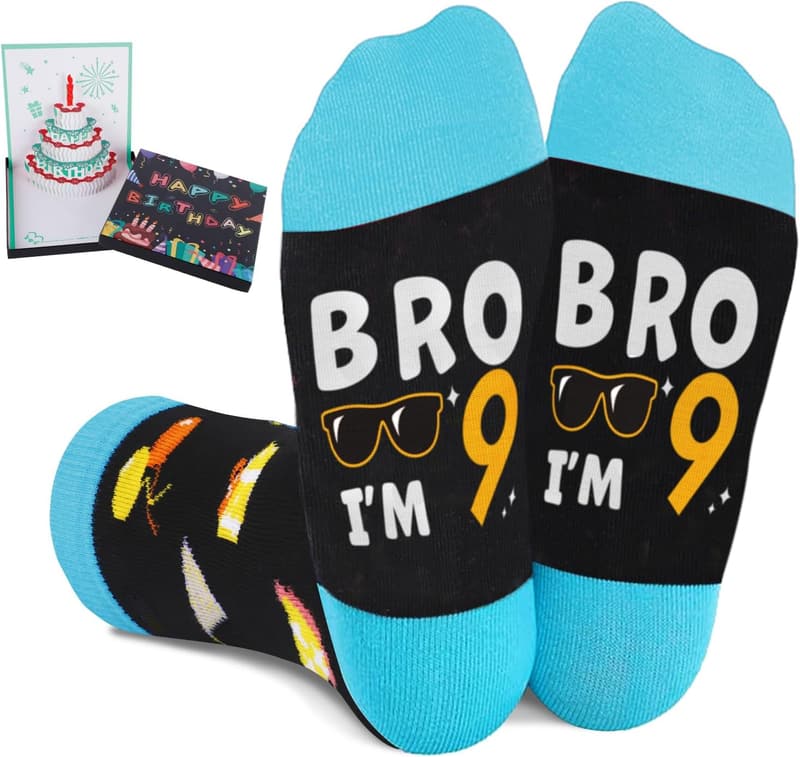 Birthday Socks for Boys, Ages 5-12 – Fun Gifts