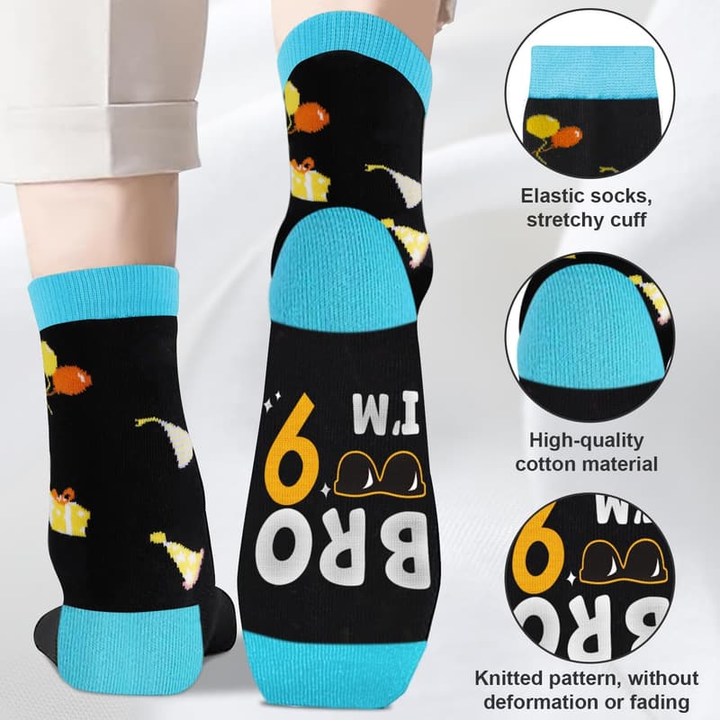 Birthday Socks for Boys, Ages 5-12 – Fun Gifts