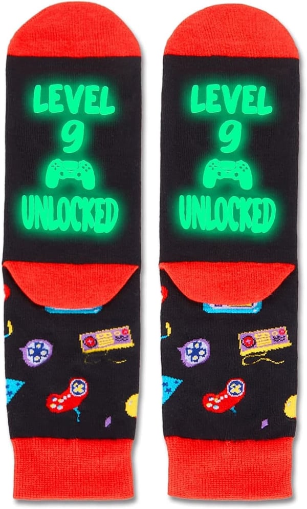 Birthday Socks for Kids 7-12, Gift Boxed with Card
