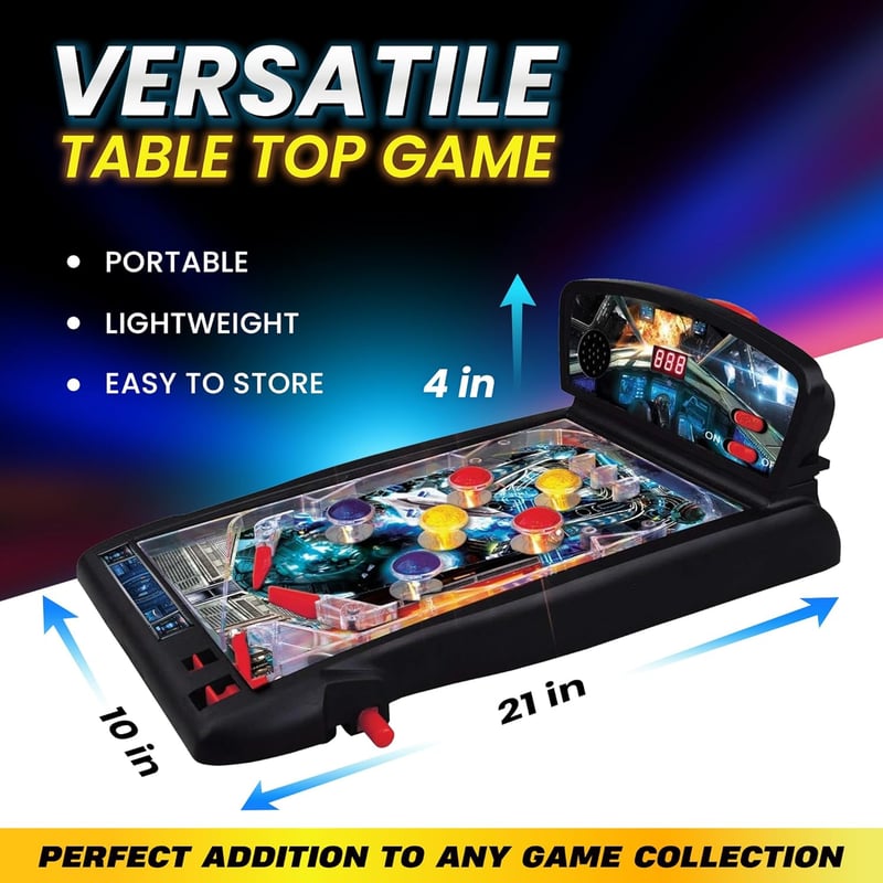 Interactive Pinball Game with LED Scoring – Fun Gift for Kids & Adults