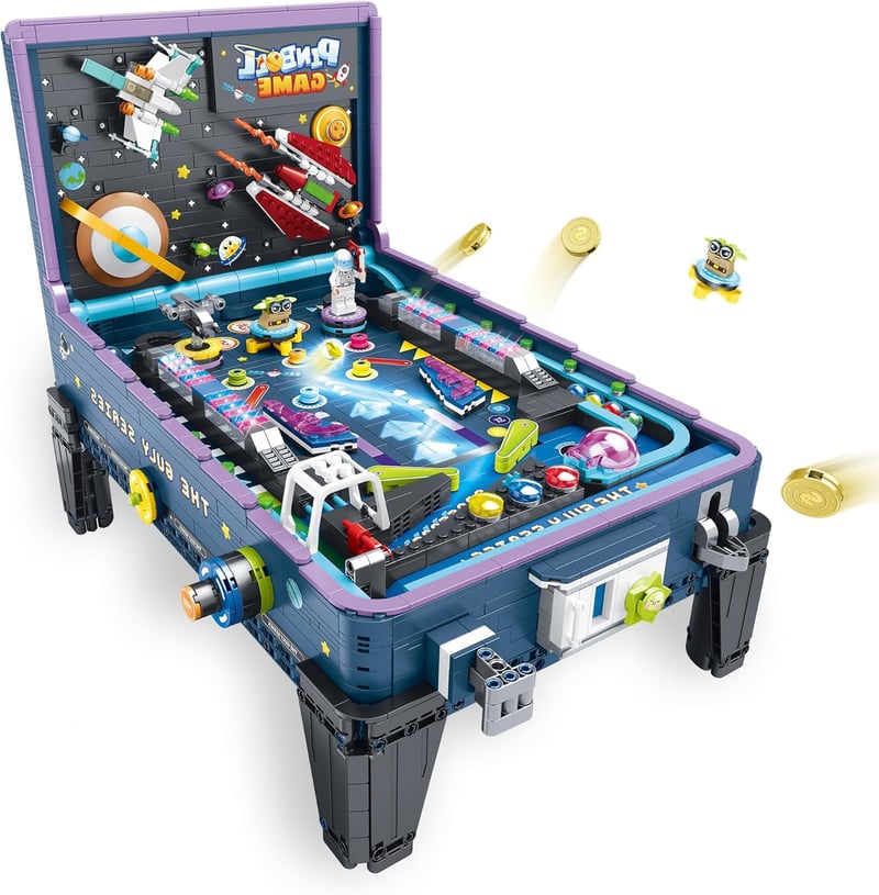 Space Wars Pinball Machine Building Block Toy - 2309 PCS, DIY