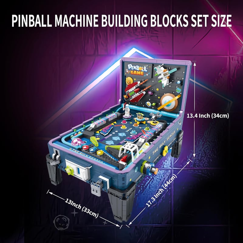 Space Wars Pinball Machine Building Block Toy - 2309 PCS, DIY