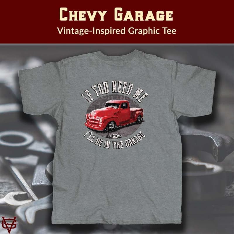 Chevy Garage Men's Graphic Tee - Vintage Truck Enthusiast Gift