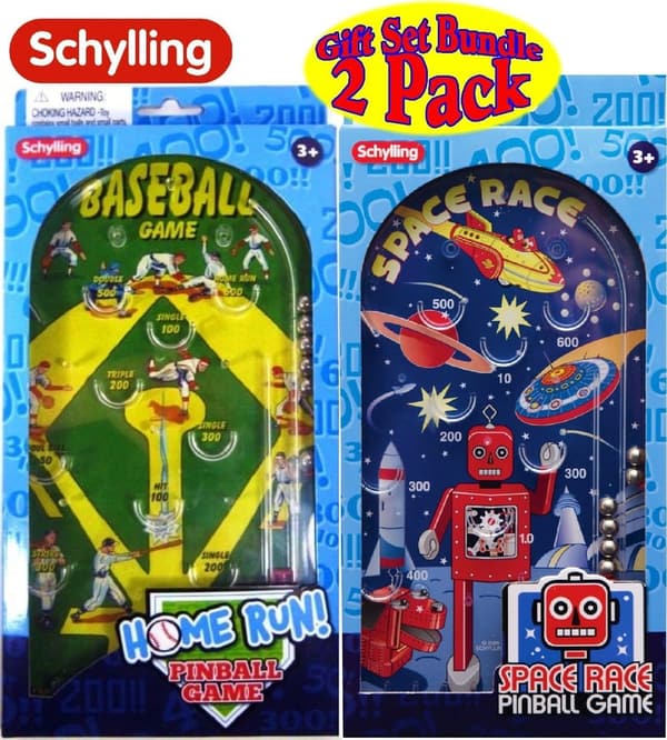 Space Race & Home Run! Classic Pinball Game Set - 2 Pack