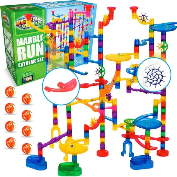 Marble Run Set - 300-Piece Maze Track for Ages 4-8