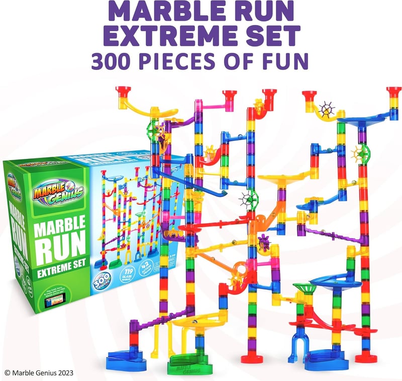 Marble Run Set - 300-Piece Maze Track for Ages 4-8