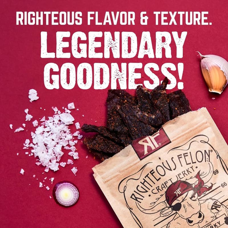 High Protein Beef Jerky Variety Pack - Gluten Free Snack for Men
