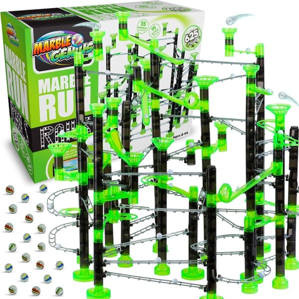 STEM Marble Run Set for Kids 8+, 625 Pieces with Instructions