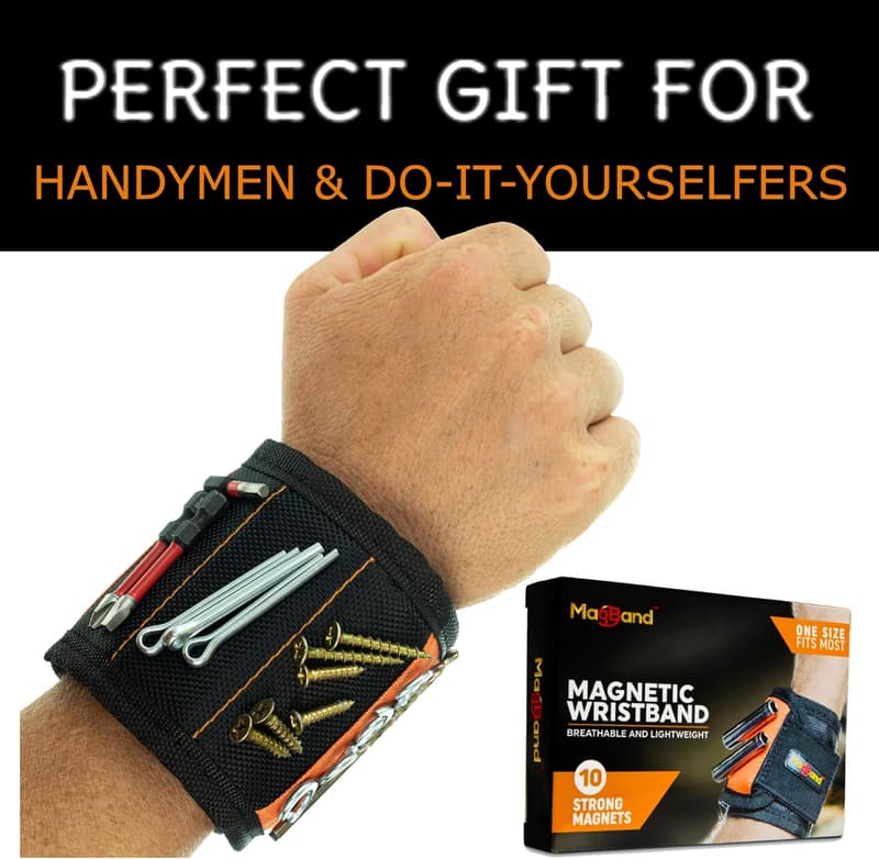 MagBand Magnetic Tool Bracelet - Strong 10-Magnet Design for Men & Women