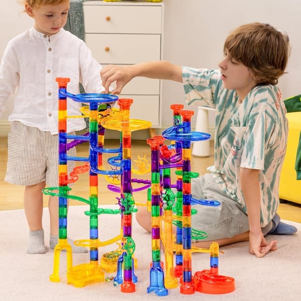 Glowing Marble Run Building Blocks STEM Toy Set for Kids