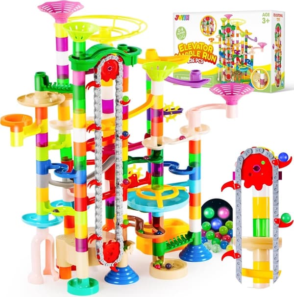 Easter STEM Glowing Marble Run with Motorized Elevator