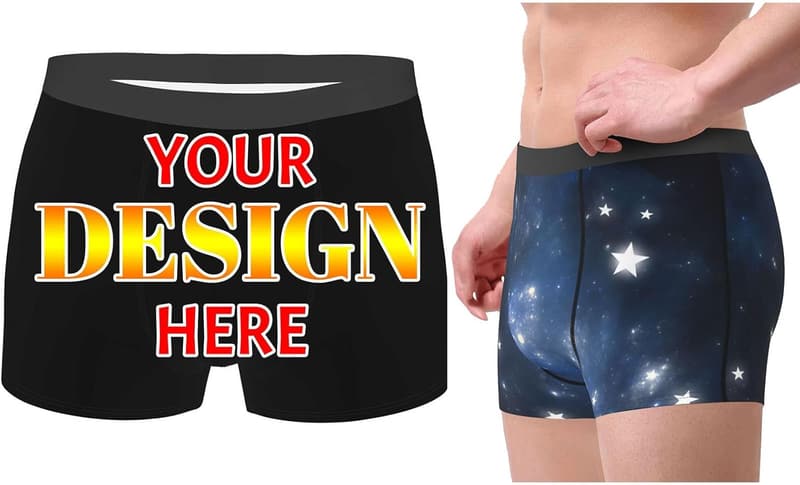 Personalized Men's Boxer Briefs with Custom Photo