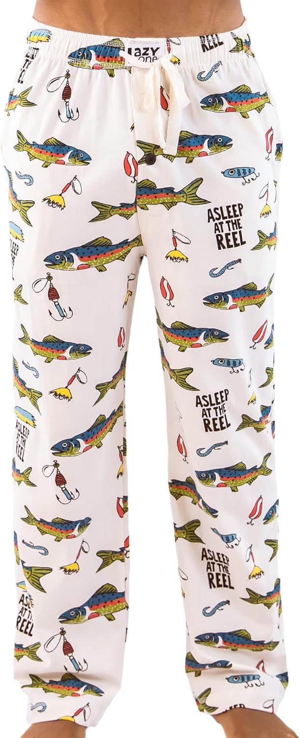 Men's Fishing Pajama Pants - Funny Ocean Lounge Wear