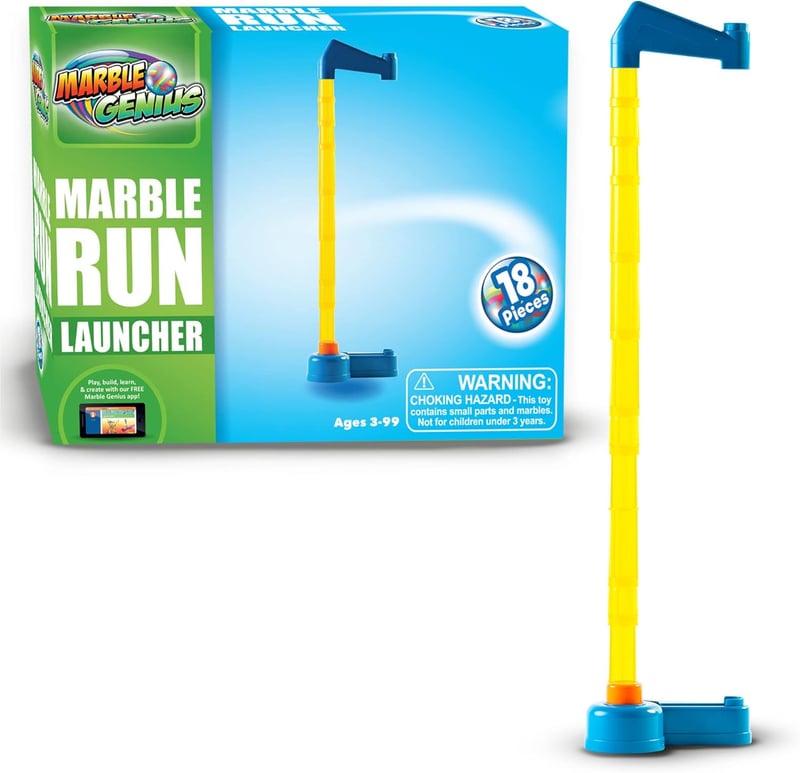 STEM Educational Toy: Marble Launcher Set with Base, Tubes & Marbles