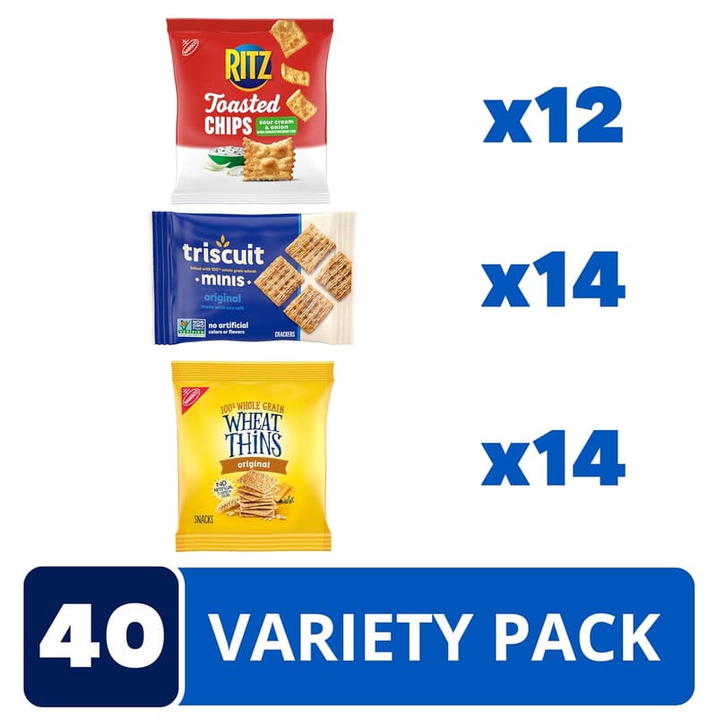 Variety Pack of Nabisco Crackers - 40 Snack Packs