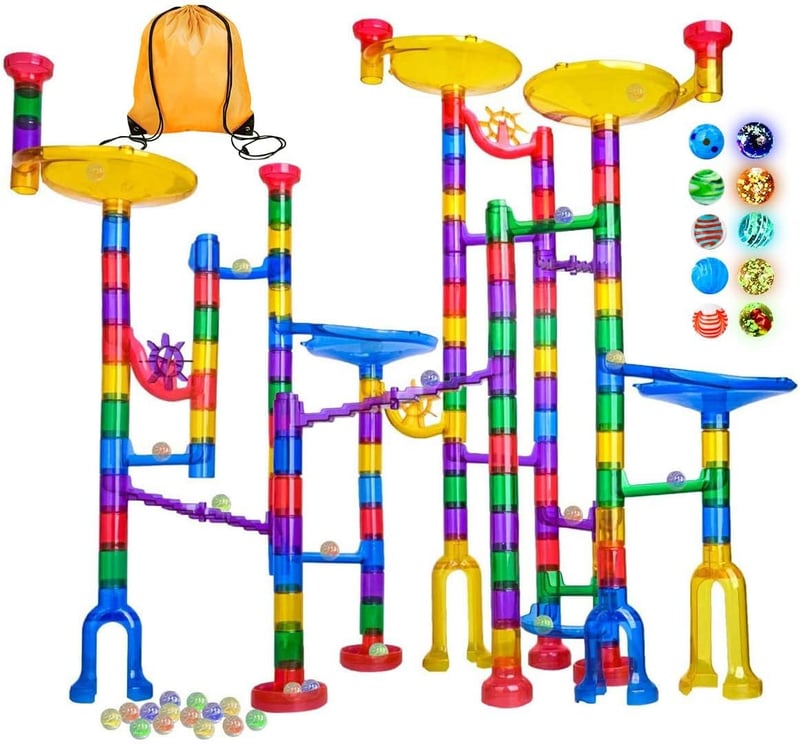 STEM Building Toy: 132-Piece Marble Run Set for Kids 3+