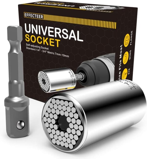 Universal Socket Adapter for Wrench - Fits 1/4'' to 3/4''