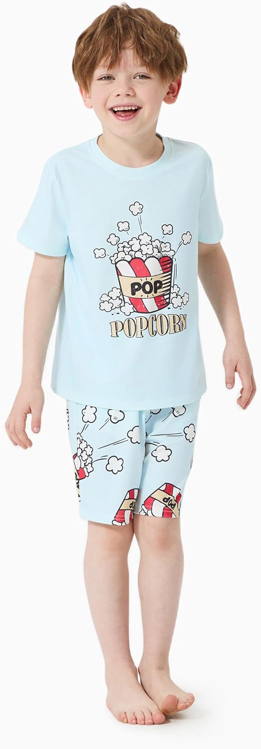 Family Matching Cartoon Print Pajamas Set for Mom & Kids