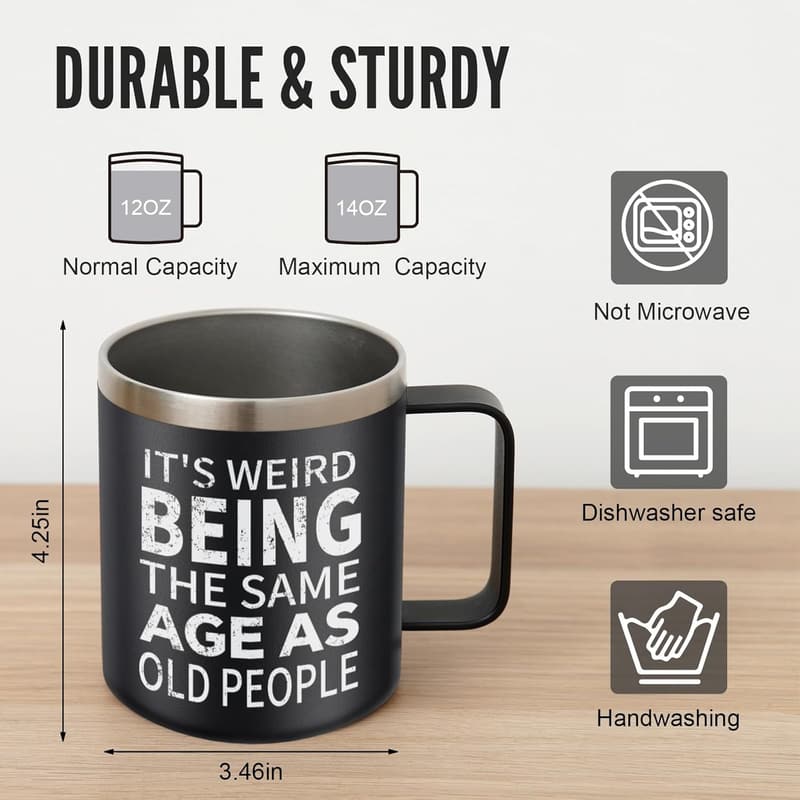Funny Coffee Mug for Dad - 14oz Father's Day Gift, Black